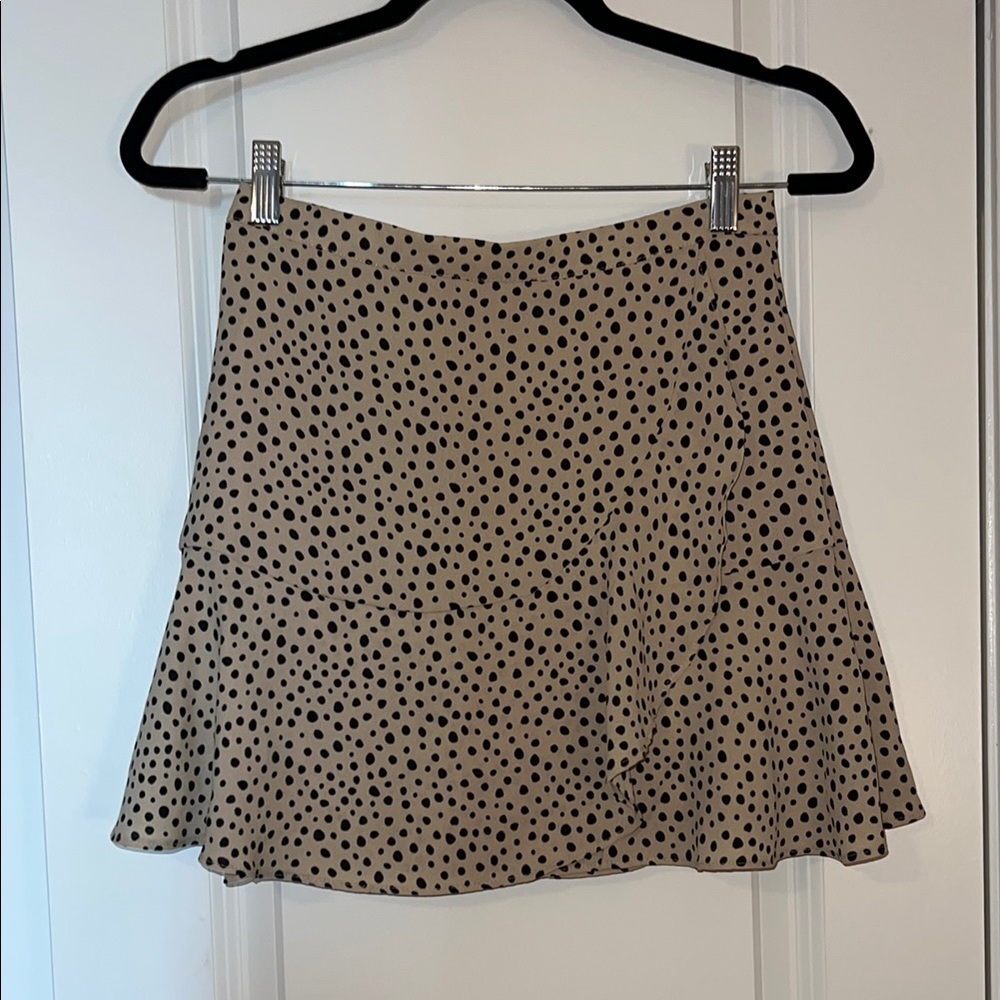 Altar'd State Tan Polka Dot Mini Skirt (new with tags)